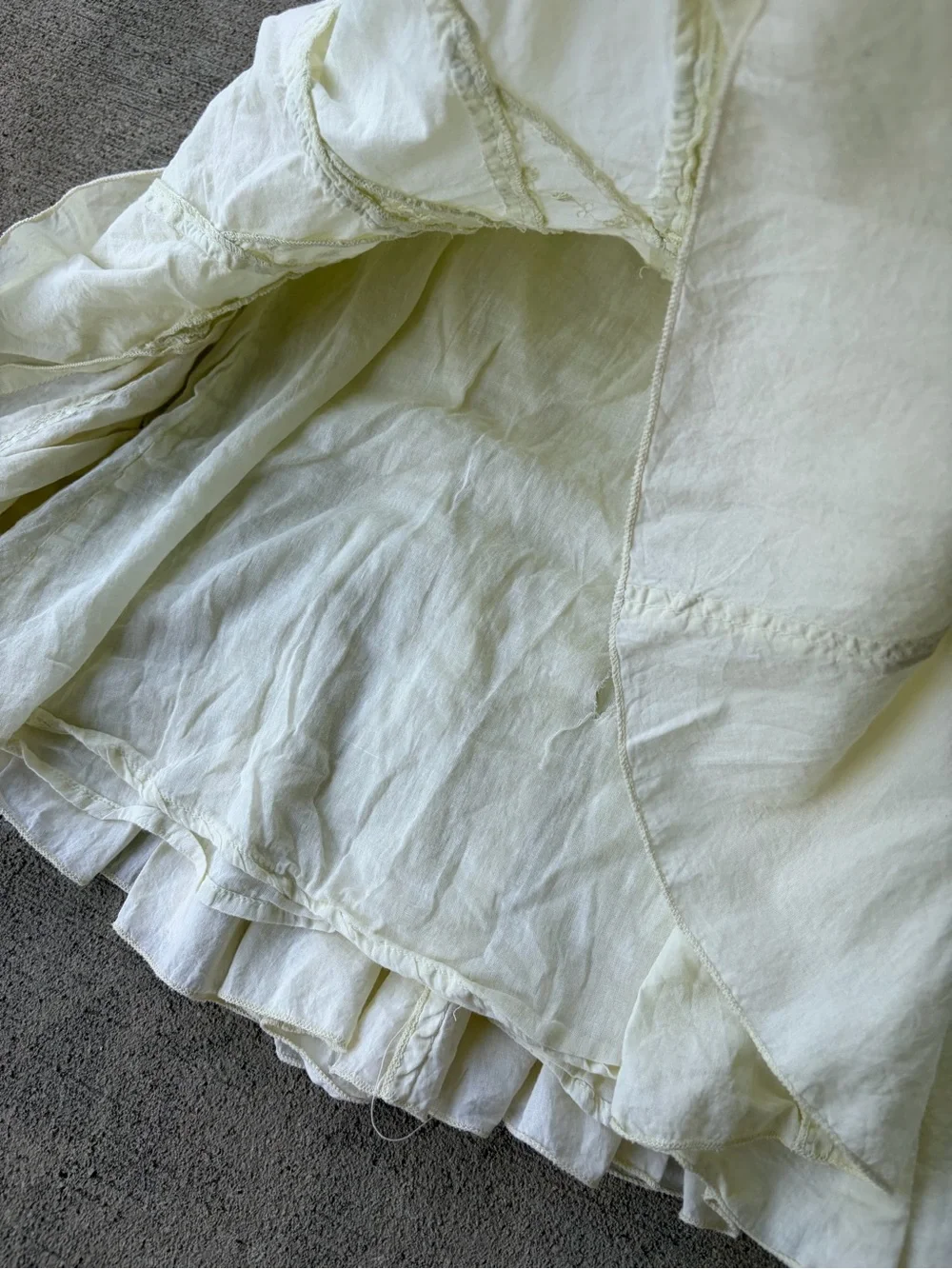 Vintage 90s Rhapsody lace coquette cottagecore ruffle boho flowy mini skirt - Picture 3 of 7
